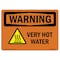 Signmission OSHA WARNING Sign, Very Hot Water W/ Symbol, 14in X 10in Decal, 14" W, 10" H, Landscape OS-WS-D-1014-L-12449 - alternate 1